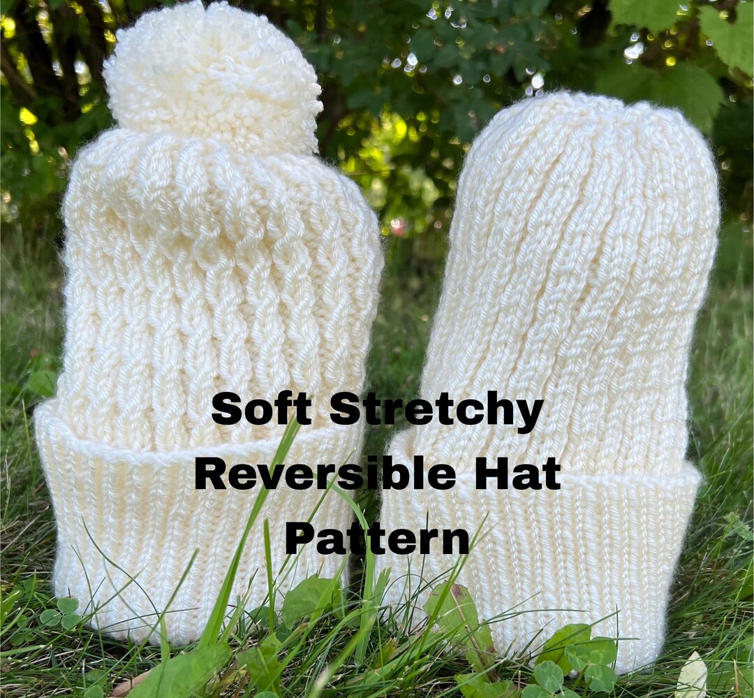 Pattern-soft Stretchy Reversible Cable Knit Hat Pattern - Etsy