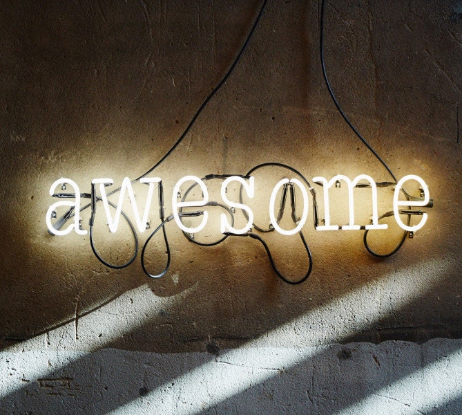 awesome neon sign ready made