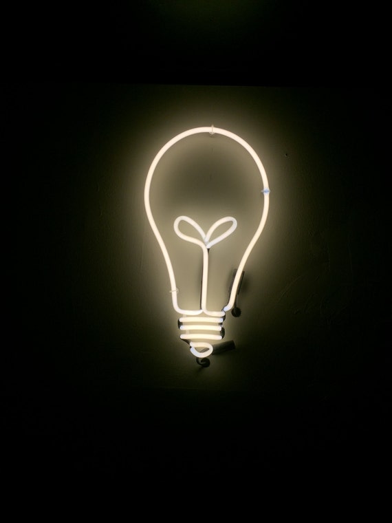 Lightbulb Neon Sign, Ready-made