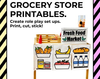 Grocery Store Printable – Kids Role Play Toy (PDF)