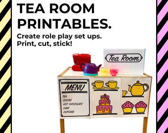 Tea Room Printable – Kids Role Play Set (PDF)