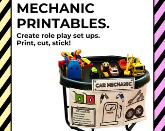 Mechanics Role Play Printable – Pretend Play Car Mechanic (PDF)