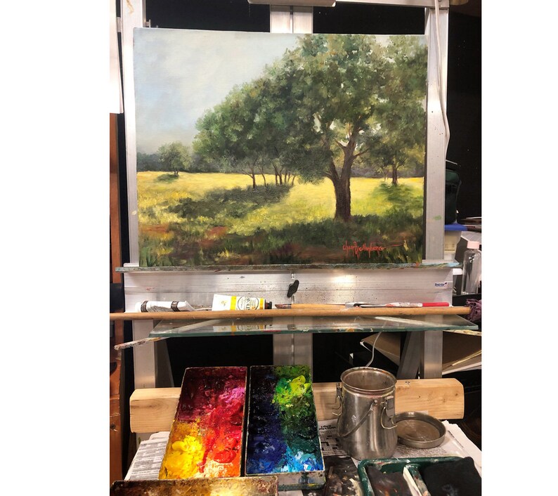 Tree Landscape in Oklahoma Original Landscape Oil Painting on Etsy