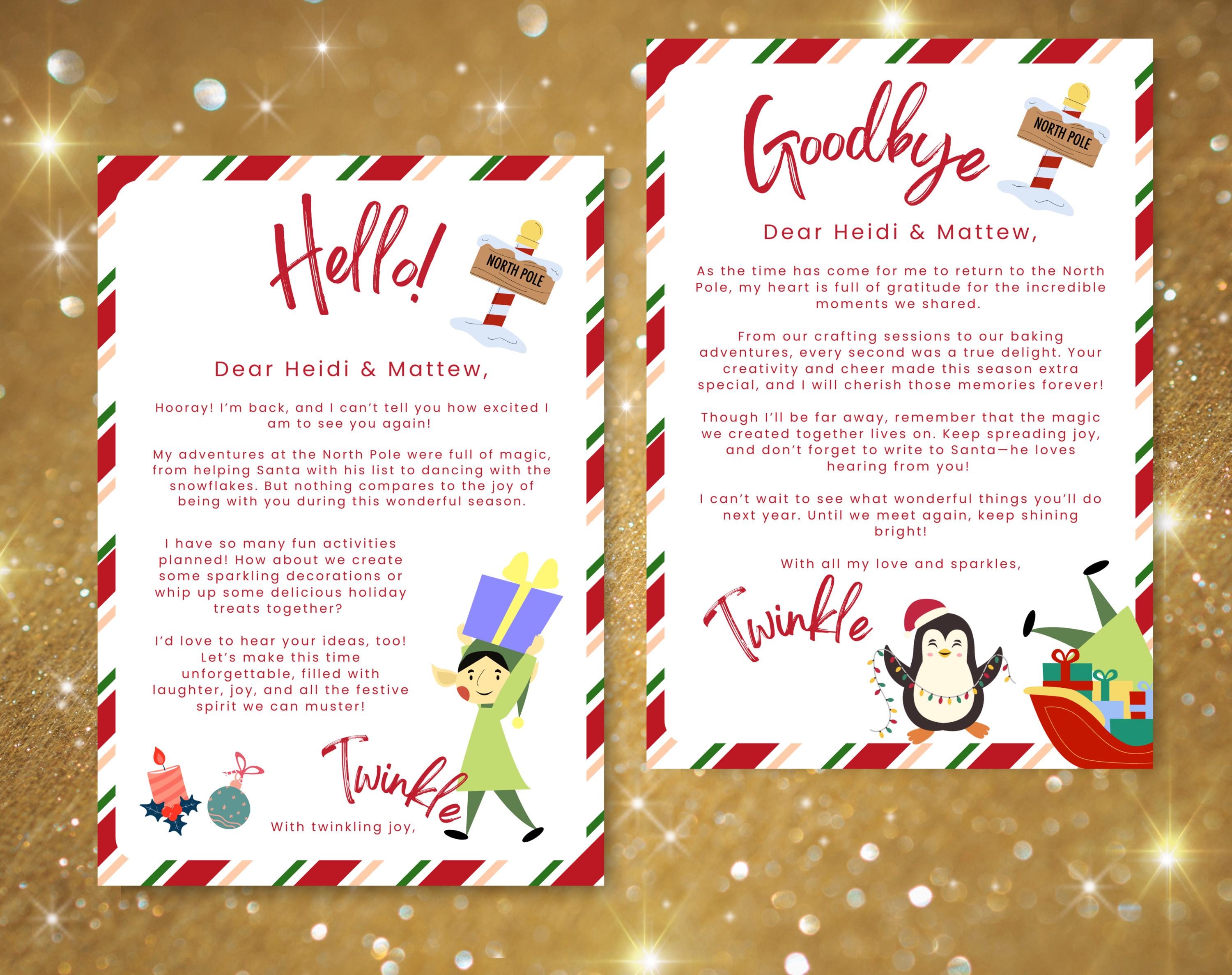 Goodbye Elf Letter, Elf on the Shelf Letter, Elf on the Shelf Arrival