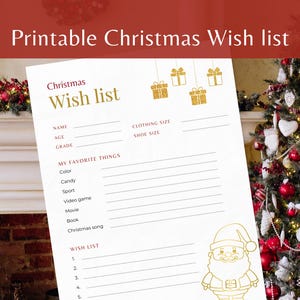 Kerstverlanglijstje, kerstverlanglijstje, kerstlijst, kerstverlanglijstje afdrukbaar, lijst met favoriete dingen, leer mij-lijstje kennen
