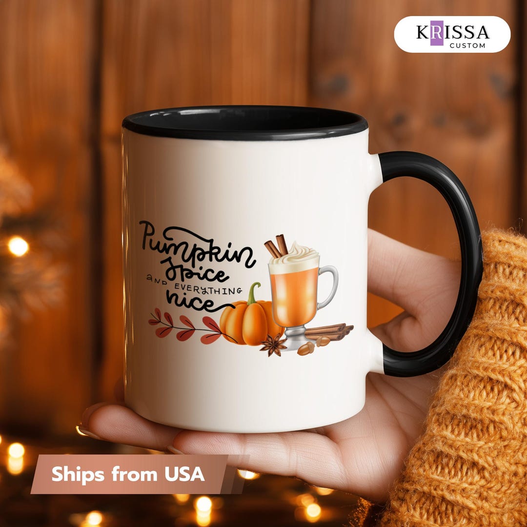 Pumpkin Spice Latte Mug: Cozy Fall Coffee Cup, Autumn Decor - Etsy