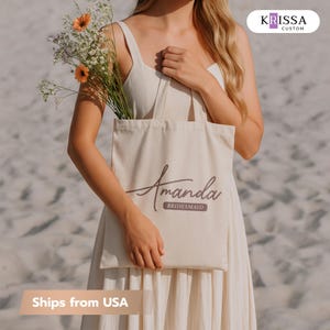 Personalized Bridesmaid Tote Bag, Custom tote Bridesmaid, Wedding Gift, Bridesmaid Proposal Gift, Bridal Party, Bachelorette Party Gifts