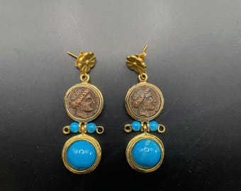 Etruscan earrings archaeological reproduction