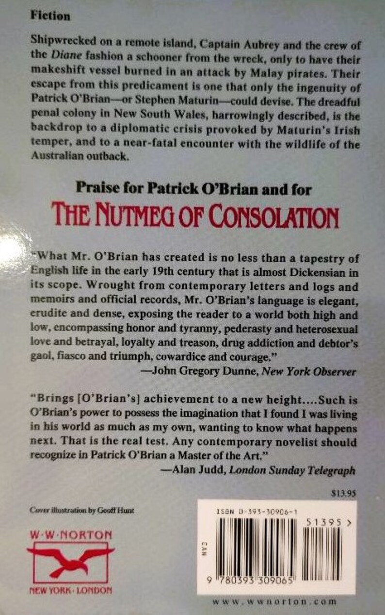 Patrick O'brian the NUTMEG of CONSOLATION Etsy