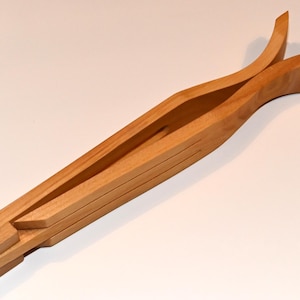 Wood Salad Tongs, Salad Tongs, Wood Kitchen Utensils, Wooden Tongs, Kitchen Tongs, Natural Wood Spring Tongs, Easy Folding Wood Tongs
