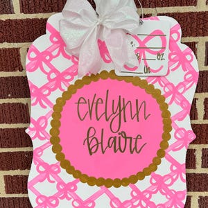 Baby Girl Hospital Door Hanger