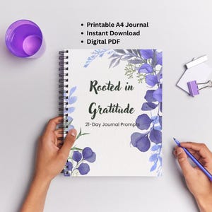 21 days Journal l Printable A4 Daily Journal | Minimalist Planner | Instant Digital Download PDF | Self-Care & Productivity Planner