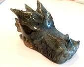 labradorite Gemstone Dragon, great for energy healing decor