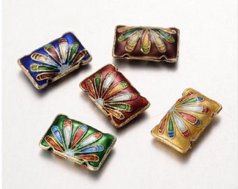 Cloisonné rechthoeken in 6 kleuren