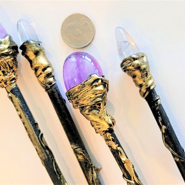 Wands. Fairy wands, Princess wands, Wizard wands Fairy godmother Real Gemstone