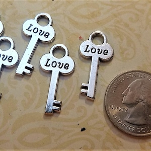 Love Keys, 15 Stück, erweiterbare Armband Charms