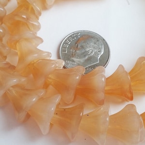 Czech glass Bell flower caps