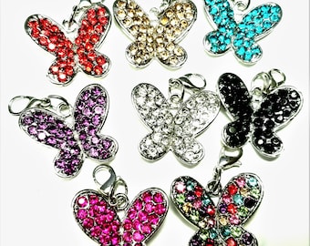 Vlinder charmes voor charme armbanden, rits trekt, bladwijzers, Enkelbandjes