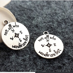 Not all you wander are Lost charm/pendant 3 pc
