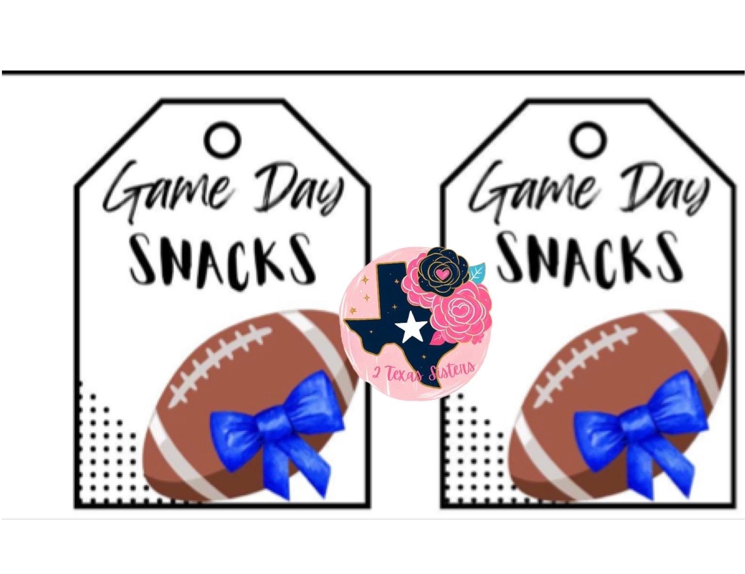 Football Game Day Treat Tags: Blue Team Favor (PDF & PNG) - Etsy