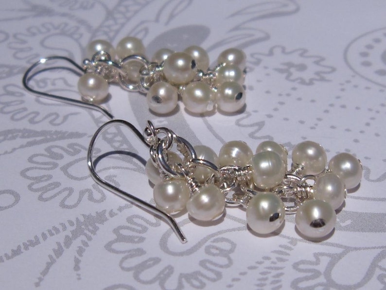 fatdog Wedding Collection Earrings BSE715 Pearl Clusters