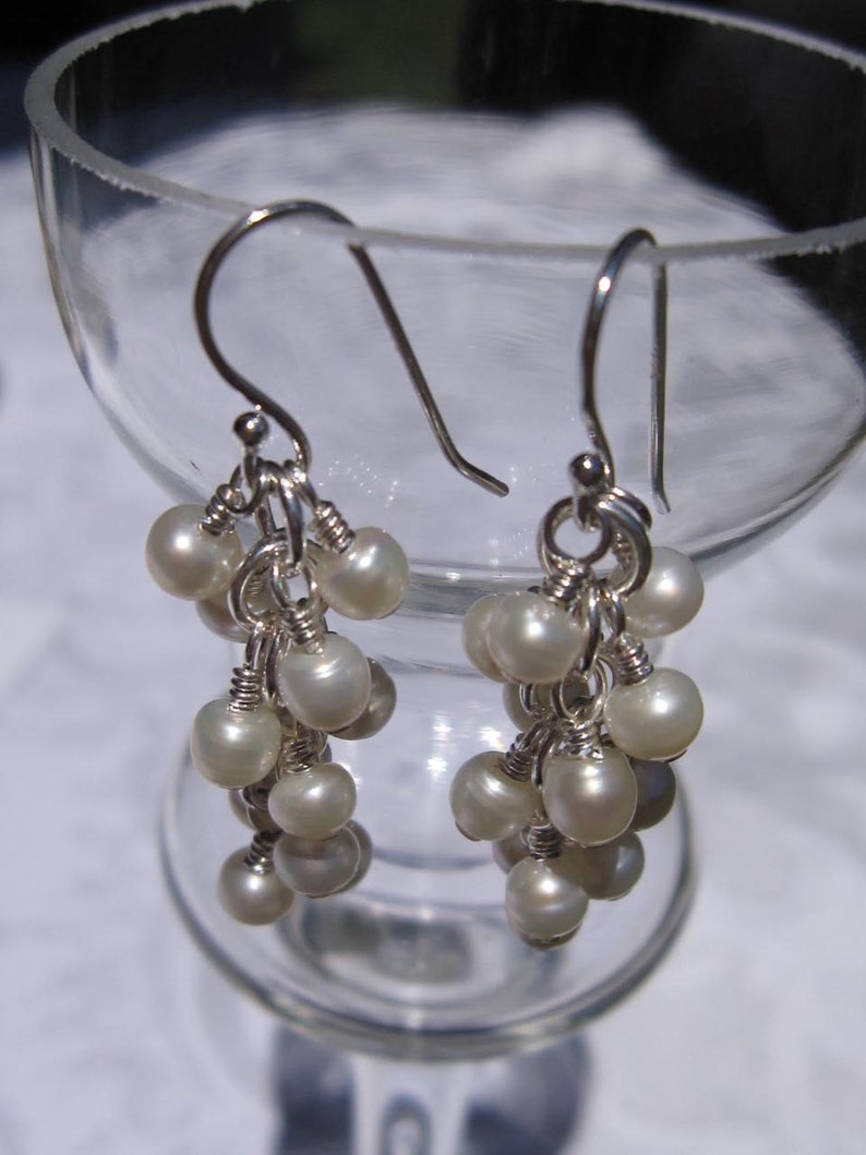 fatdog Wedding Collection Earrings BSE715 Pearl Clusters