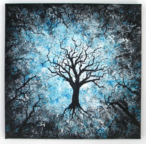Items similar to Tree Though the Branches 12X12 painting on Etsy