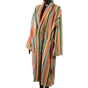 VM COCO Organic Flamingo Mix Bathrobe | Hand Woven Bathrobe | Quality Turkish Cotton | Soft | Thick Bathrobe | Personalized gift