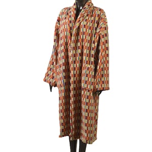 VM COCO Organic Checkers Mix Bathrobe | Hand Woven Bathrobe | Quality Turkish Cotton | Soft | Thick Bathrobe | Personalized gift