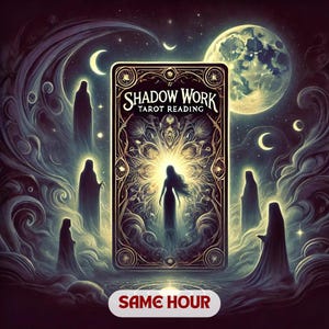 Shadow Work Tarot Reading, Same Hour Tarot Reading, Uncover Hidden Truths, Inner Healing, Self-Discovery, Deep Reflection, Same Hour Reading