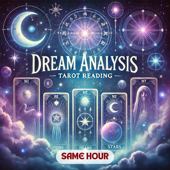 Dream Analysis Tarot Reading, Same Hour Tarot Reading, Uncover Hidden Meanings, Clairvoyant Dream Reading, Accurate Fortune Teller