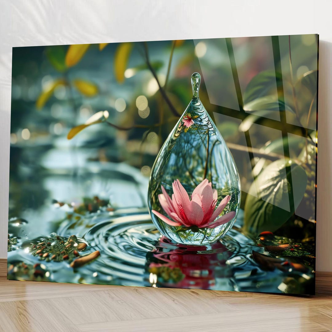 Tempered Glass Lotus Flower Wall Art – Zen Spa Decor - Etsy