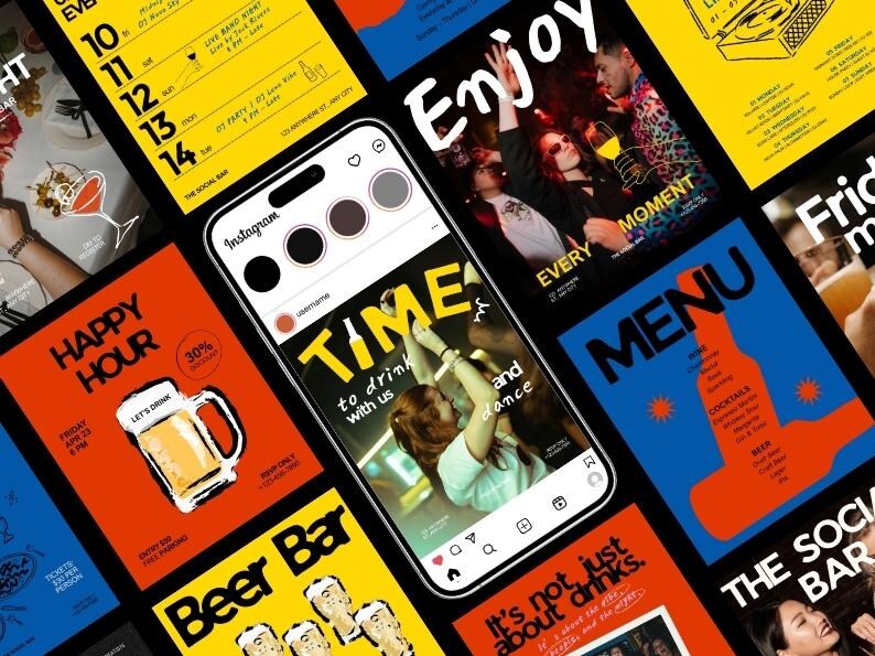 de médias sociaux Bar | Lot promotionnel de boissons modifiable (Canva) image 10