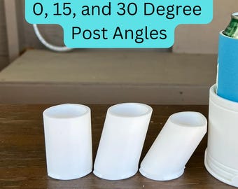 Postes adicionales para portavasos de caña de pescar: ASA impreso en 3D en ángulo