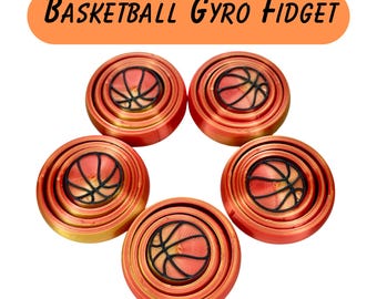Juguete sensorial giratorio impreso en 3D con diseño de baloncesto