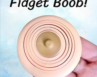 Juguete antiestrés con forma de pecho giratorio impreso en 3D, giroscopio, regalo de broma para adultos