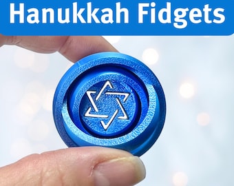 Esfera giroscópica antiestrés de Janucá: Juguete sensorial brillante, juguetes navideños (3,8 cm), impresa en 3D