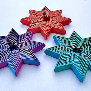 3D Printed Fractal Fidget Star: Geometric Sensory Toy