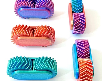 Fidget Gears impresos en 3D: Juguete sensorial brillante para aliviar la ansiedad