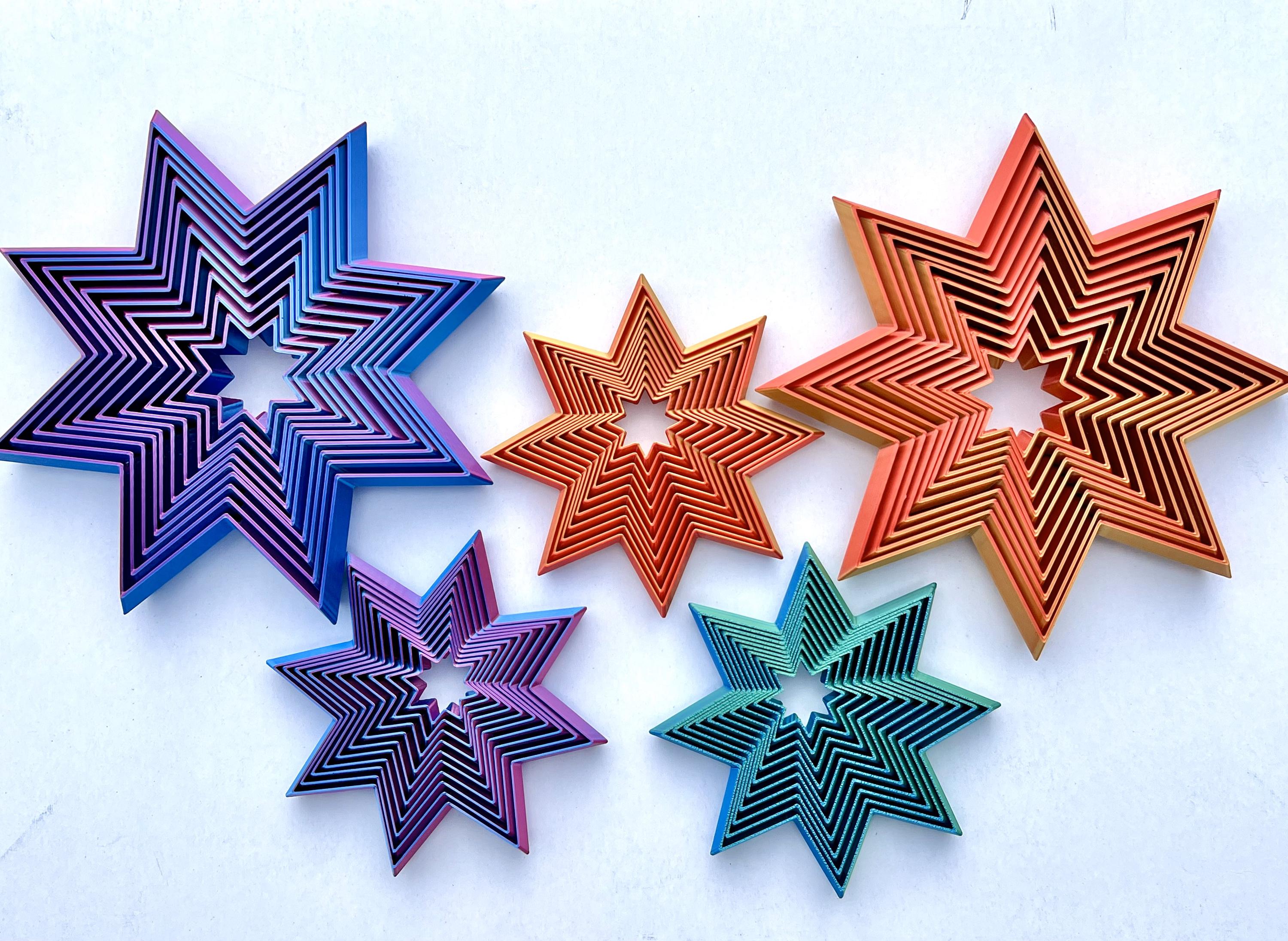 3D Printed Fractal Fidget Star: Geometric Sensory Toy - Etsy