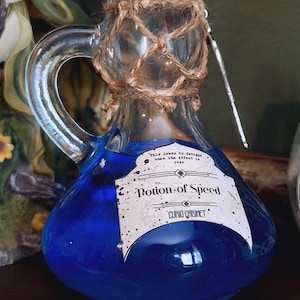 Blue Magic Potion – Handmade Resin RPG Tabletop Decoration for Role-Playing Games "potion of Speed"