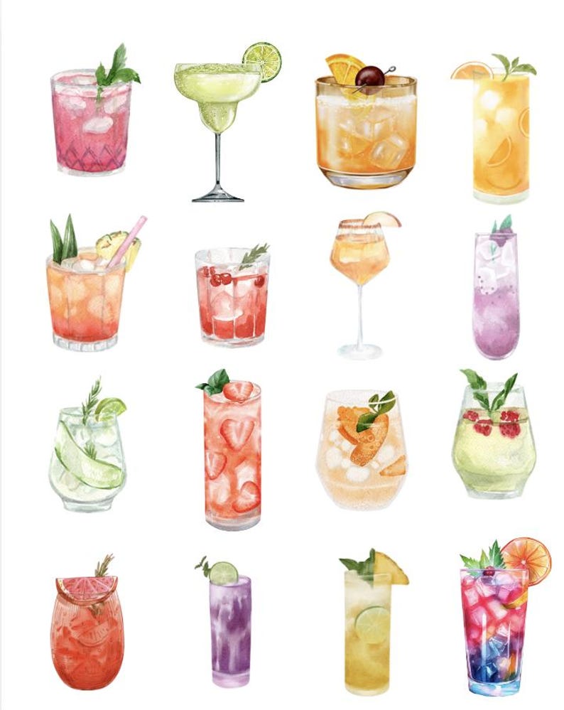 Printable Cocktaisl Printable Editable Signature Cocktails Sign, Wedding Signature Drinks ...