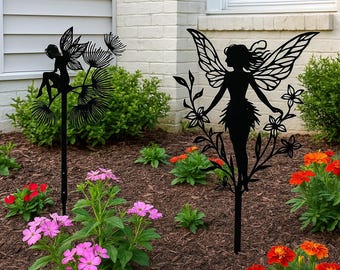 Tanzende Feenstatue Hof-Kunst, Blumen-Feen mit Löwenzahn, im Freien wunderliche Gartenfigurine, Miniatur-Feenskulptur