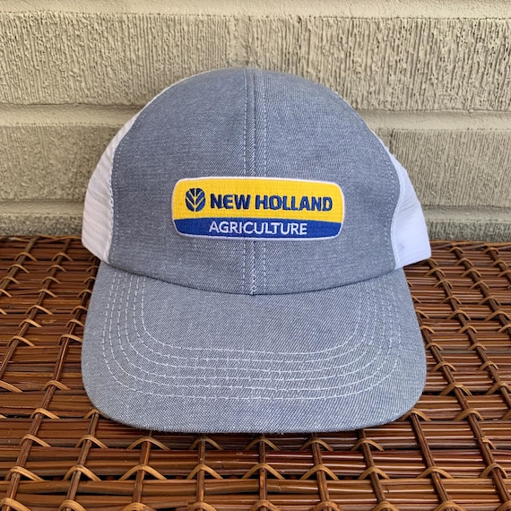 Vtg New Holland Cap Snapback Embroidered Patch Trucker Hat Tractors Farmer Hat Chambray Etsy Ireland