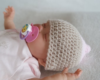 Breast Feeding  Baby Novelty hat,Baby Girl Hat, Prem to 6 Months Sizes, Photo Prop Hat