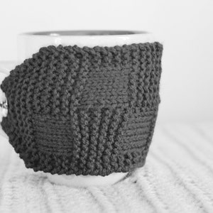 Mug Cosy Cup Warmer Knitted Basket Weave Mug Not Included image 2