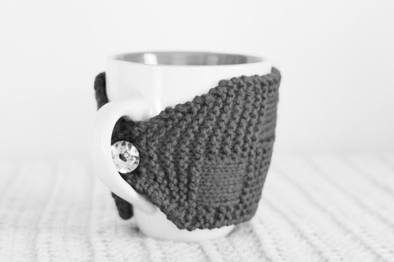 Mug Cosy Cup Warmer Knitted Basket Weave Mug Not Included image 1