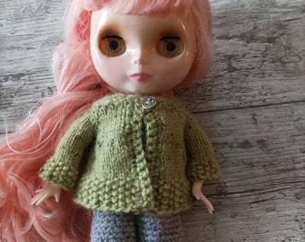 Dolls Knitted Cardigan, Blythe knitwear