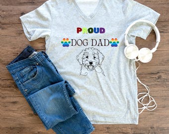 Golden Doodle Dad T-Shirt: Comfort Colors Dog Lover Tee