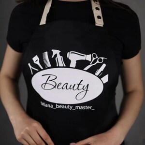 Custom apron Personalized Apron Custom Apron with Text Personalized HairStylist Apron Hair Stylist Apron Hair Stylist Gift Hairdresser Apron